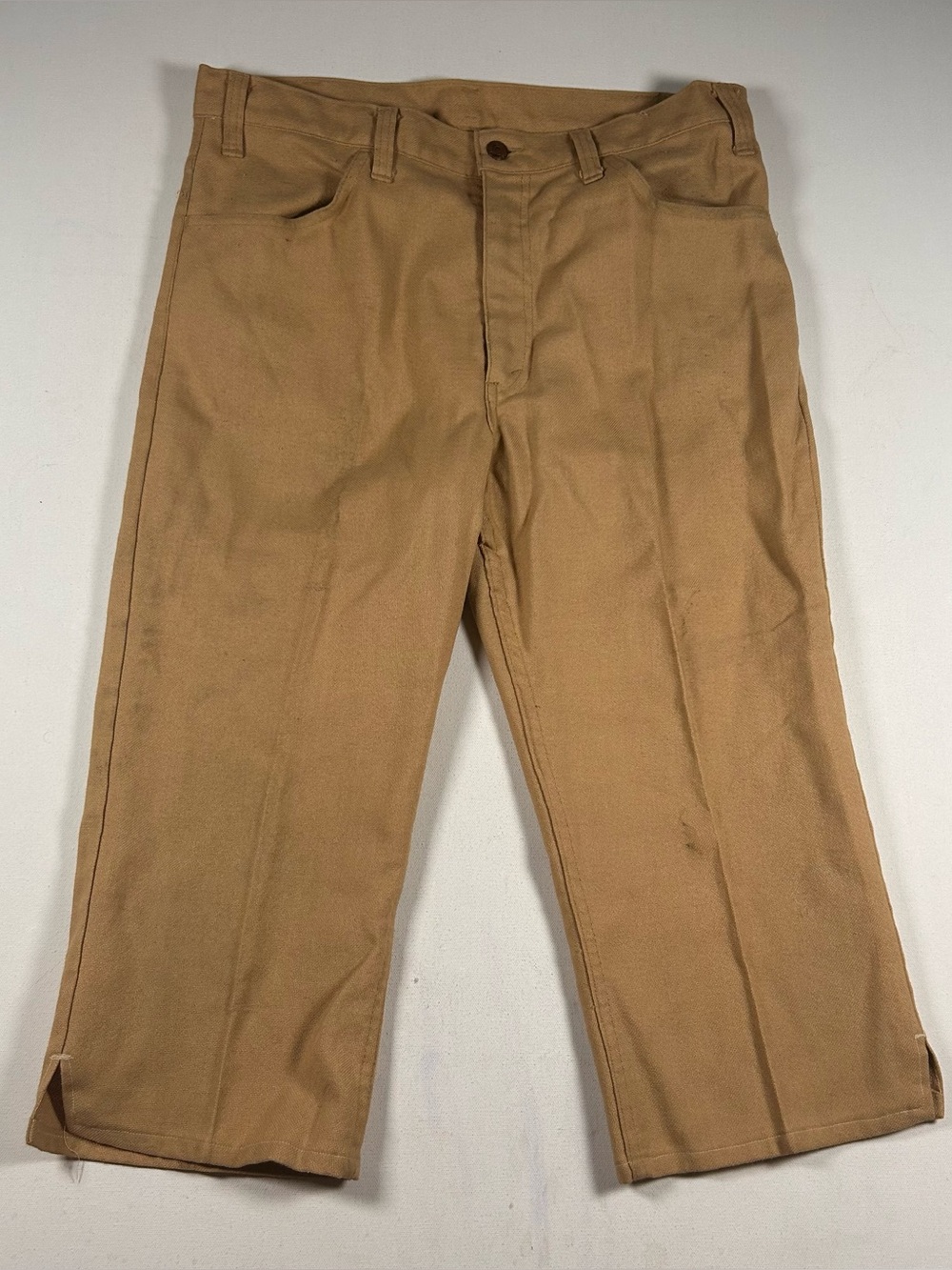 Levi’s Sta Prest Capri Pants Men’s 34x19 Vintage 60s USA big E Gold Black Talon